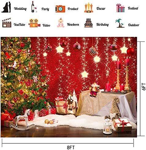 CHAIYA 7x5ft عيد الميلاد الخلفيات الأحمر عيد الميلاد خلفية الأسرة الاطفال السنة الجديدة خلفية للحزب زينة CY-183 in Kuwait