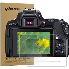 Tempered Glass Screen Protector Compatible EOS 200D(KISS X9) / 200D Mark II(Kiss X10) / EOS Rebel SL2 / Rebel SL3 (2 Pack)