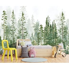 Tropical Animal Plants wallpeper Nursery Kids Bedroom Elephant Wall Mural - 160"x108"（Not Peel and Stick）