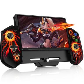 Switch Controllers, Hall Effect Joystick Switch Joypad for Nintendo Switch/OLED, Full-Size Grip Wireless Switch Pro Controller with RGB Lights. NoDrift Handheld Remote Mode