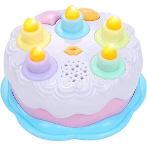 First Birthday Cake Toy - Singing Music Cake Toys with Counting and Blow Candles Toys for 1 2 3 4 Years Old Boys Girls Birthday and Xmas Gift