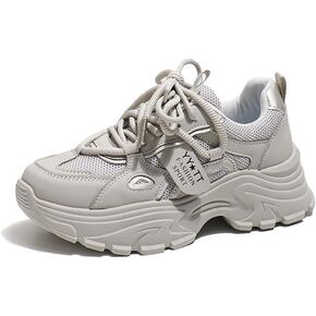 VV87 Women's Fashion Sport Breathable Mesh Platform Sneakers Casual Running Walking Shoes 5.5-8.5