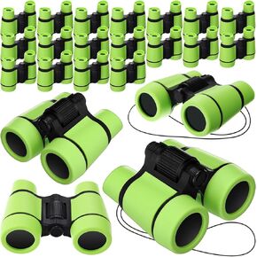 Libima 16 Pcs Kids Compact Binoculars Gifts 4x30 mm Rubber Shock Proof Toy Binoculars Bulk Folding Small Telescope Binoculars with Neck String for Age 3-12 Years