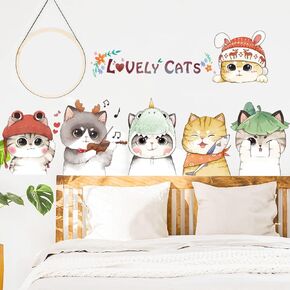 BuerHomie Wall Stickers, Cats Pattern Murals for Living Room