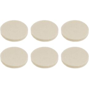 HARFINGTON 6pcs Wool Felt Polishing Pads, 2 Inch Buffing Wheel Polish Pad Flocking Hook & Loop Back for Car Glass Plastic Metal Stone