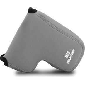 MegaGear Ultra Light Neoprene Camera Case Compatible with Sony Alpha A6600, Black (18-135mm) (MG1866), PU Leather