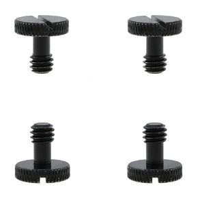 4PCS 1/4 Inch Black Zinc Quick Release Plate Slotted Screw Tripod Quick Release Screw for Camera Mounting Plate Quick Release Plate Tripods Monopods