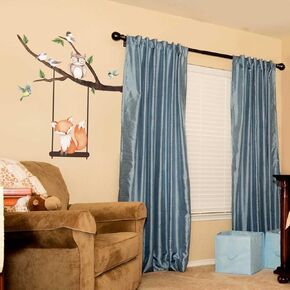 Giant Brown Birch Tree Wall Stickers Peel and Stick, Textured Vinyl Nursery Woodland Animals Wall Decals Murals, Tree Wallpaper Deer Wall Art Decor for Girls Bedroom Boys Playroom Kids Room in Kuwait