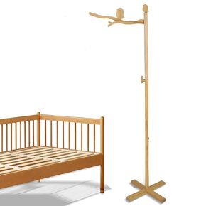 Floor Standing Wooden Mobile for Crib Mobile Hanger，56 inches Baby Crib Mobile arm,Wooden Nursery Decor，Movable Baby Mobile Hanger with Strong Anti-Dumping Attachment