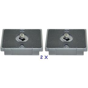 2 x Quick Release Plate Fit Bogen 3157N Manfrotto 200PL-14 RC2 3030 3130 with 1/4" Screw for Ball Head