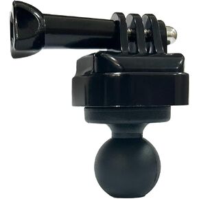 1" Ball Mount Adapter for Insta360 with Quick Release Base for Gopro, Compatible with RAM Ball Head Mounts B Size Double Socket Arm