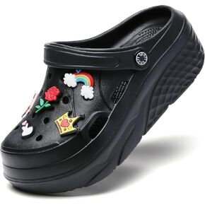 CERYTHRINA Gardener Platform Clogs Slippers Hight Heels Mules Clog Slip on Wedge Sandals