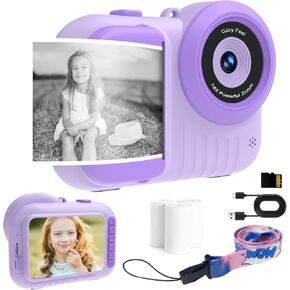 Kids Camera Instant Print Camera for Kids, Toddler Camera That Print Photo, Instant Digital Camera for Kids Printing Camera 3.5IN Screen, Portable Toy Camera Print Picture 3 12 Year Girls in Kuwait