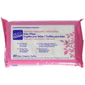 PDI NICE N CLEAN BABY WIPES Scented Baby Wipes, 40/pk, 12 pk/cs