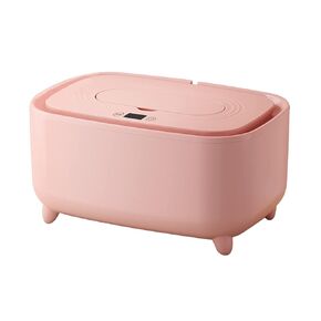 Infant Wipes Heater, Baby Wipe Warmer Large Capacity Baby Wet Wipes Dispenser Intelligent Adjustable Temperature PP Material Portable Wipes Warmer for Babies, Diaper Wipe Warme (Pink)