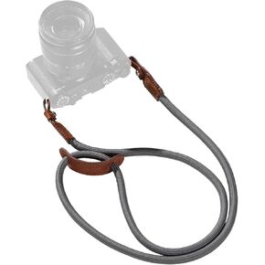 SMALLIRG Camera Neck Shoulder Strap, Adjustable Braided Camera Shoulder Strap with O-Ring and Leather Pad for DSLR or Mirrorless Camera, Gray- 5057