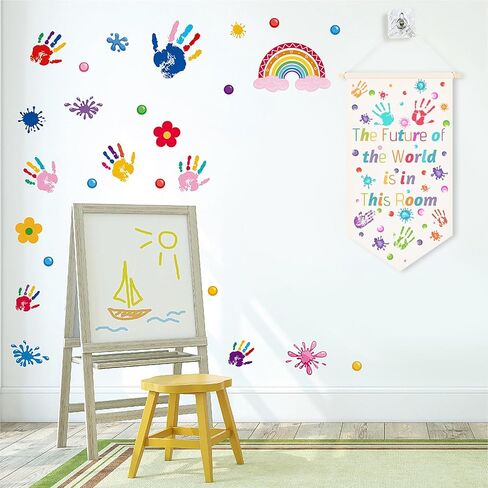 The Future Of The World Is In This Room - Hanging Pennant Wall Sign Flag Banner Decor Gift for Kids Boy Teen Bedroom Playroom Front Door Birthday Christmas Gift 11.81"x21.65" in Saudi Arabia