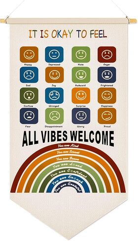 مستقبل العالم في هذه الغرفة - لافتة جدارية معلقة راية علم ديكور هدية للأطفال والمراهقين وغرفة النوم وغرفة اللعب والباب الأمامي وعيد الميلاد هدية عيد الميلاد 11.81 بوصة × 21.65 بوصة in Kuwait