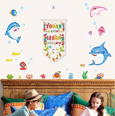 The Future Of The World Is In This Room - Hanging Pennant Wall Sign Flag Banner Decor Gift for Kids Boy Teen Bedroom Playroom Front Door Birthday Christmas Gift 11.81"x21.65" in Saudi Arabia