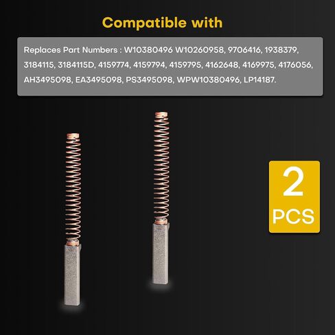 2 PCS W10380496 Carbon Brushes for KitchenAid Mixers 9706416 W10260958 WPW10380496 PS3495098 AP5178083 [Reliable Performance] [Easy Installation], W10380496 Motor Replacement Part in Kuwait