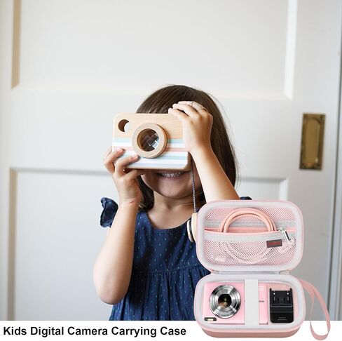 Elonbo Digital Camera Carrying Case for CAMKORY/for toberto/for AiTechny/for VAHOIALD/for IWEUKJLO FHD 1080P Camera, Boys Girls Kids Compact Small Camera Storage Protective Bag, Dark Black in Saudi Arabia