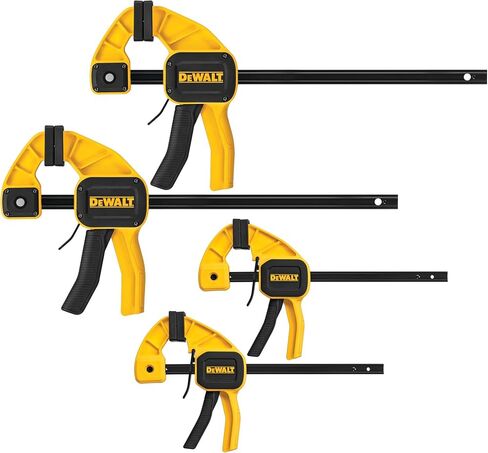 DEWALT Bar Clamp with Trigger, Medium, 12-Inch, 2-Pack (DWHT83158) , Yellow in Saudi Arabia