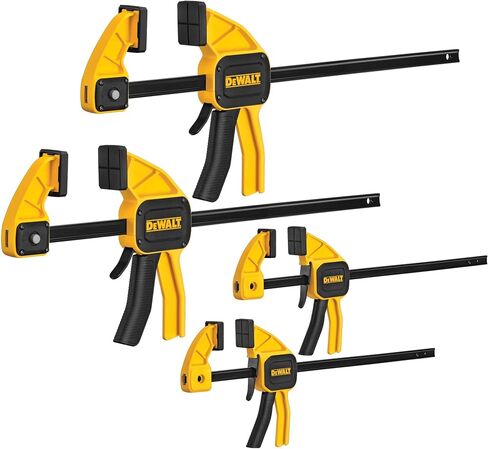 DEWALT Bar Clamp with Trigger, Medium, 12-Inch, 2-Pack (DWHT83158) , Yellow in Saudi Arabia