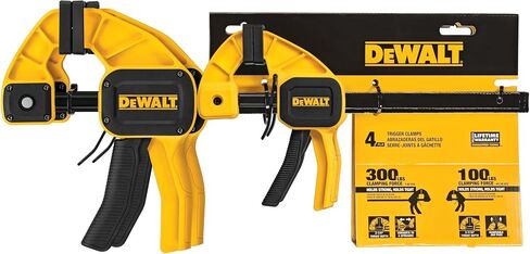 DEWALT Bar Clamp with Trigger, Medium, 12-Inch, 2-Pack (DWHT83158) , Yellow in Saudi Arabia