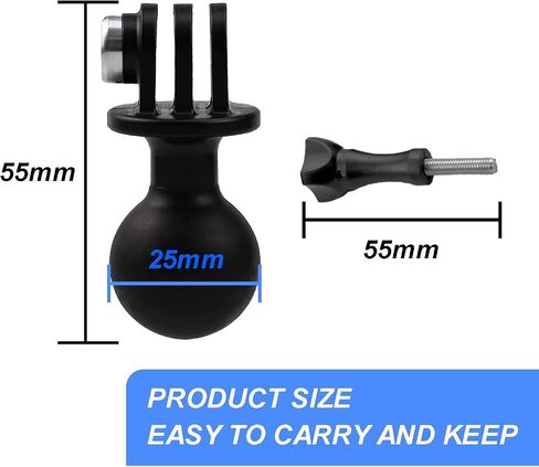 2PC 1" Ball Mount Adapter for Insta360 One X3 X2 X R RS GO 2, GoPro Hero, Compatible with RAM Ball Head Mounts B Size Double Socket Arm in Kuwait