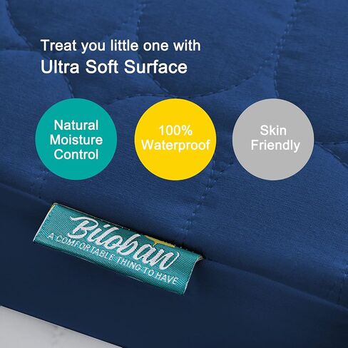 Mini Crib Mattress Protector Sheets Waterproof 2 Pack, Quilted Pack and Play Mattress Pad Cover Fits for Baby Mini Crib/Playen/Pack and Play Mattress, Grey & Pink, 38"x24" in Saudi Arabia