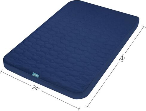Mini Crib Mattress Protector Sheets Waterproof 2 Pack, Quilted Pack and Play Mattress Pad Cover Fits for Baby Mini Crib/Playen/Pack and Play Mattress, Grey & Pink, 38"x24" in Saudi Arabia