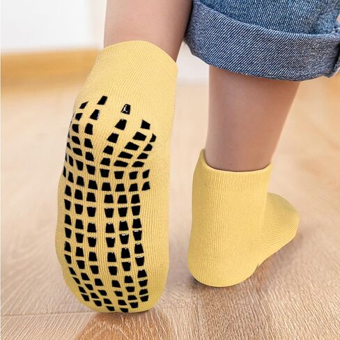Toddler and Baby, Grip Cushioned Socks Non Slip Anti Skid Socks for Infants Kids Boys and Girls in Kuwait