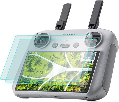 واقي شاشة FPVtosky مكون من قطعتين لجهاز التحكم عن بعد DJI RC/ RC2، غشاء زجاجي مقوى عالي الدقة لملحقات DJI Mini 4 Pro/Mini 3/ Mini 3 Pro/Air 3 in Kuwait