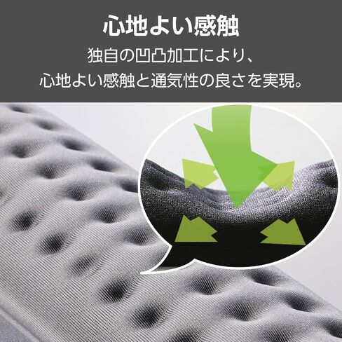 ELECOM Mouse Pad with Wrist Rest"Comfy" Stable Control/Ergonomic Design/Reduce Wrist Fatigue/Memory Foam Black MP-095BK in Saudi Arabia
