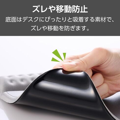 ELECOM Mouse Pad with Wrist Rest"Comfy" Stable Control/Ergonomic Design/Reduce Wrist Fatigue/Memory Foam Black MP-095BK in Saudi Arabia