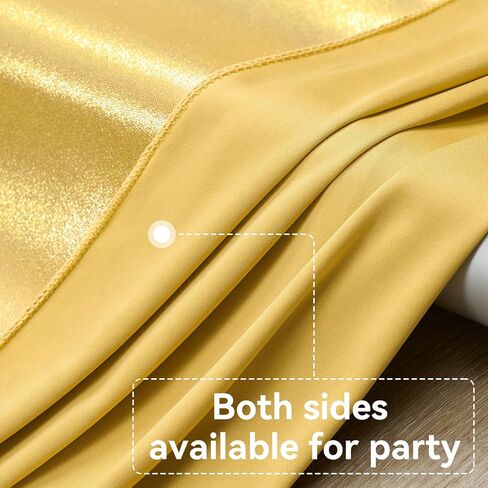 gogoparti 10x10FT Champagne Gold Sequin Backdrop Curtain - 2 Panels of 5x10FT Wrinkle-Free Glitter Drapes for Photography, Birthdays, Weddings & Graduations in Saudi Arabia