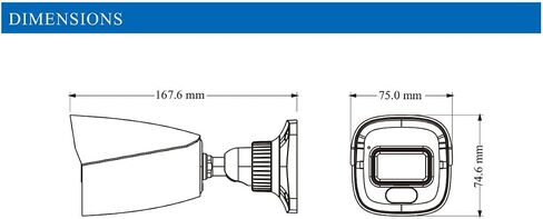 ENS Security Titanium IP-5IR8S4C1-28 8MP IP Bullet Camera, 2.8mm Fixed Lens 8MP@20FPS 2.8mm LED(98ft.) IR(98ft) True WDR VCA SD Slot NDAA in Saudi Arabia