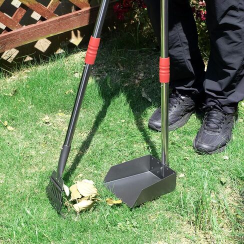 مجموعة أدوات مغرفة وصندوق دوار من Heeyoo Pooper Scooper، ومغرفة فضلات الكلاب مع امتداد بطول 41.5 بوصة، ومقابض مقطعية من الفولاذ المقاوم للصدأ قابلة للتعديل in Kuwait