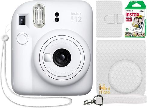 Fujifilm Instax Mini 12 Instant Camera Mint Green + Minimate Custom Designed Case + Fuji Instax Film 10 Sheets & Photo Album in Saudi Arabia