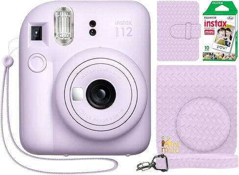 Fujifilm Instax Mini 12 Instant Camera Mint Green + Minimate Custom Designed Case + Fuji Instax Film 10 Sheets & Photo Album in Saudi Arabia