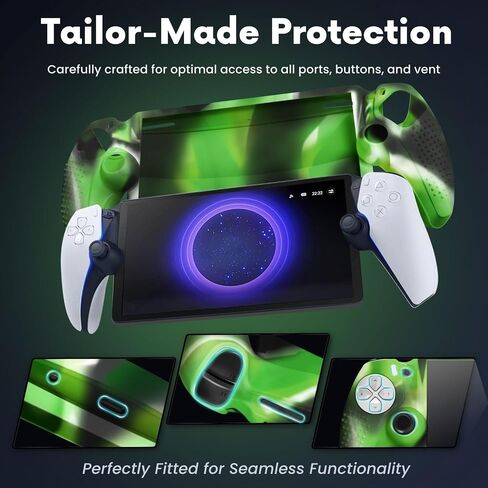 TNP Protective Case for PlayStation Portal - Silicone Skin Cover for PS Portal Shell with Anti-Slip, Shock-Absorption, Anti-Fingerprint, Scratch-Resistant, Camouflage Red in Saudi Arabia