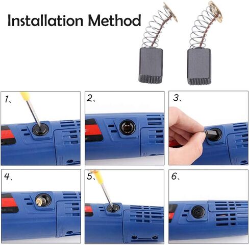 Carbon Motor Brushes Motors Repairing Part for Power Tool 10PCS Hair Dryer Stlye (4x5.5x17mm) in Saudi Arabia