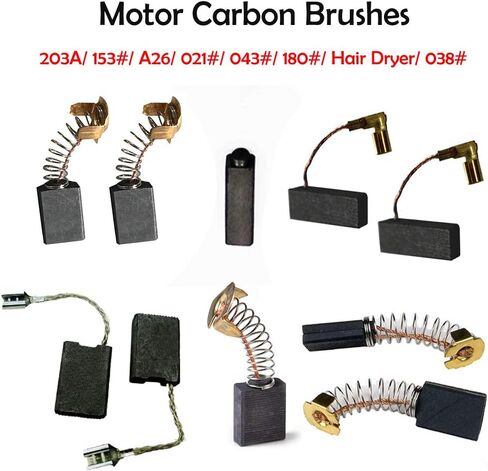 Carbon Motor Brushes Motors Repairing Part for Power Tool 10PCS Hair Dryer Stlye (4x5.5x17mm) in Saudi Arabia