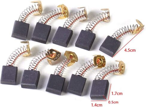 Carbon Motor Brushes Motors Repairing Part for Power Tool 10PCS Hair Dryer Stlye (4x5.5x17mm) in Saudi Arabia