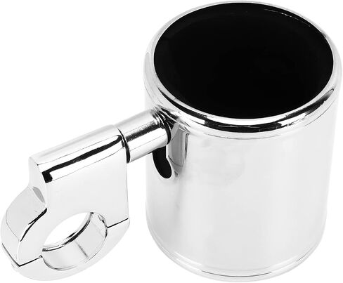 Motorcycle Handlebar Cup Holder Chrome Adjustable Universal for ATV 22-32mm Handlebar in Saudi Arabia