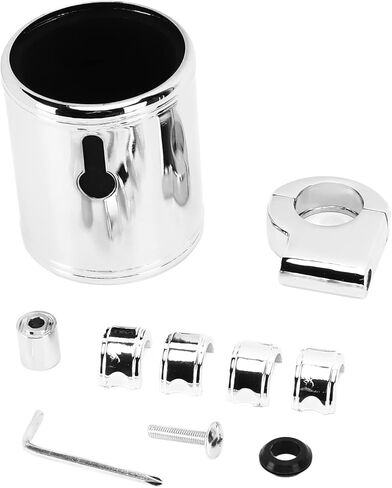 Motorcycle Handlebar Cup Holder Chrome Adjustable Universal for ATV 22-32mm Handlebar in Saudi Arabia