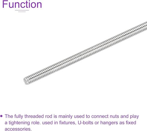 DMiotech 20 Pack M6 x 25mm Fully Threaded Rod 304 Stainless Steel Right Hand Threads Rod Bar Studs Clamps and U-Bolts in Kuwait