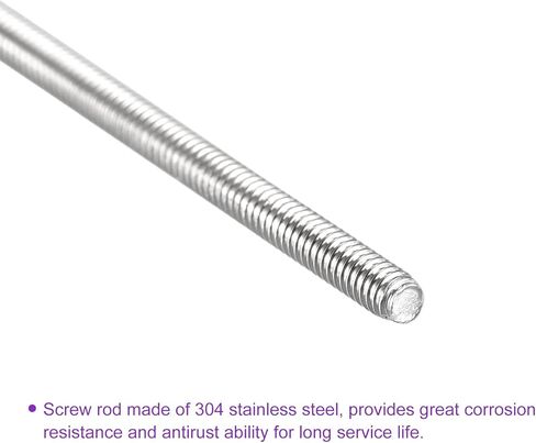 DMiotech 20 Pack M6 x 25mm Fully Threaded Rod 304 Stainless Steel Right Hand Threads Rod Bar Studs Clamps and U-Bolts in Kuwait