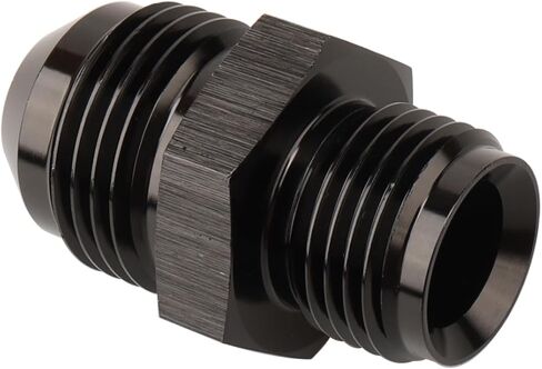 Male Inverted Seat 5/8 x 18 Thread to -6 AN Flare Adapter Straight Aluminum Black in Saudi Arabia