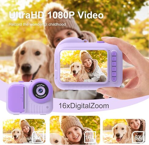 كاميرا أطفال كاميرا طباعة فورية للأطفال، كاميرا طفل صغير تطبع الصور، كاميرا رقمية فورية للأطفال كاميرا طباعة شاشة 3.5 بوصة، لعبة كاميرا محمولة طباعة صورة 3 فتيات 12 عامًا in Kuwait